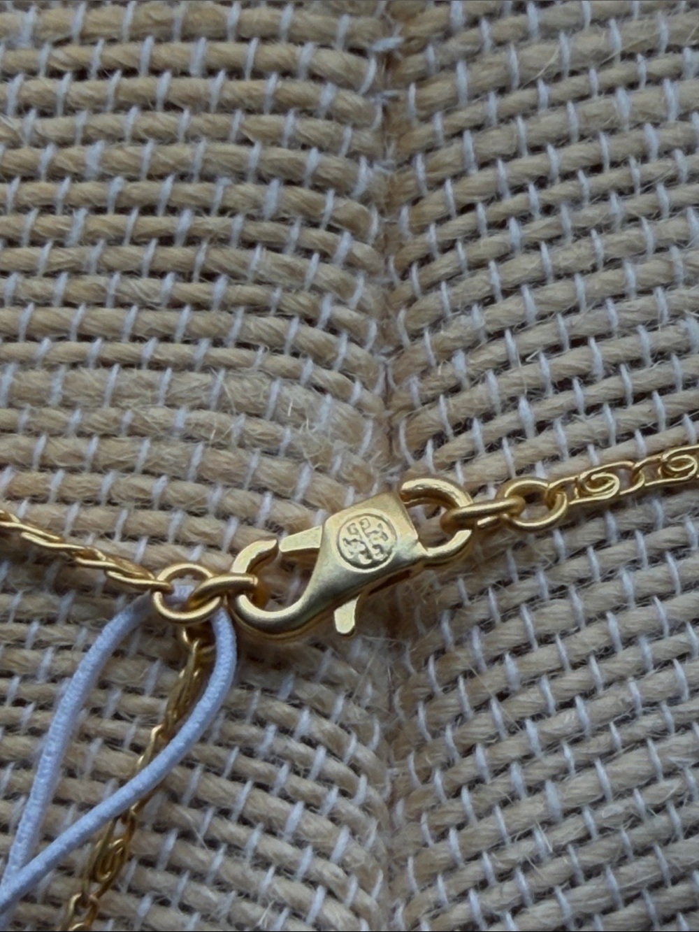 Tory Burch Gold Heart Charm choker Necklace with Branded Pouch 15”-16.5” - Picture 5 of 8
